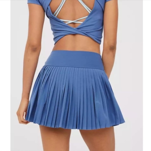 aerie Dresses & Skirts - Aerie OFFLINE Blue Pleated All Aces Tennis Skirt Size XL